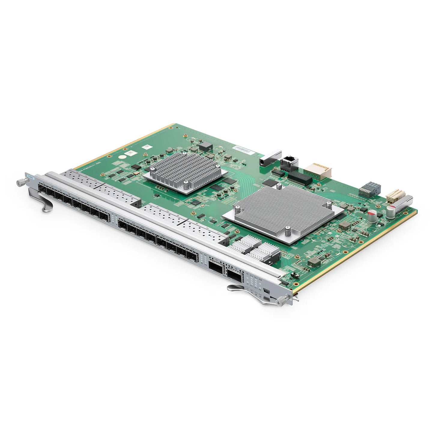 F78XGT, 16-Port XG(S)PON OLT Line Card with 16 x XG(S)PON (GPON-Compatible, Upgradable via GPON Modules), 2 x 100G QSFP28 Ports, Broadcom Chip (Without Modules)