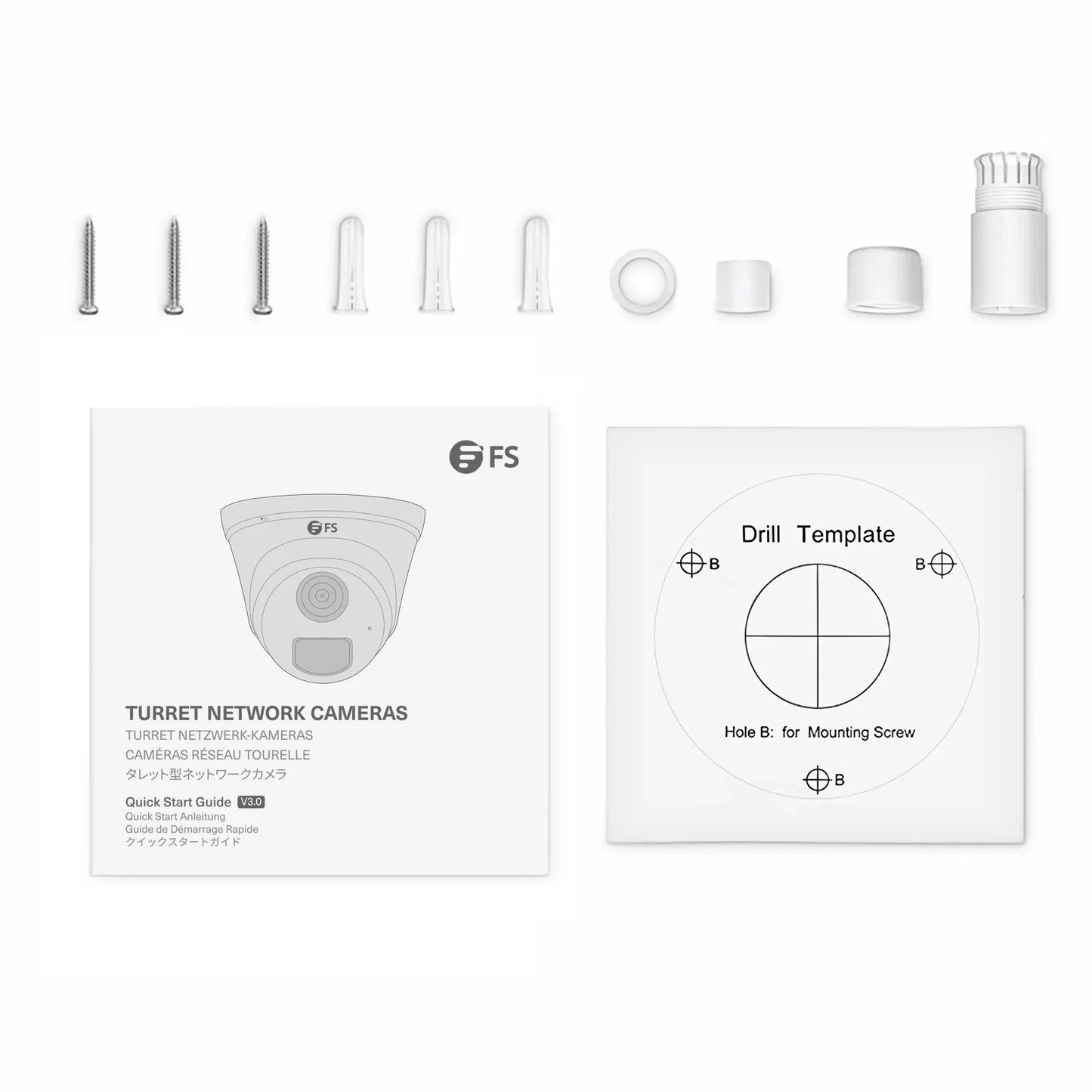 IPC104-5M-T, Super HD 5MP Turret Network Camera with Built-in Mic, 98ft Night Vision, IP67 Weatherproof, Smart Behavior Detection, PoE Network Camera with Varifocal 2.8-12mm Lens