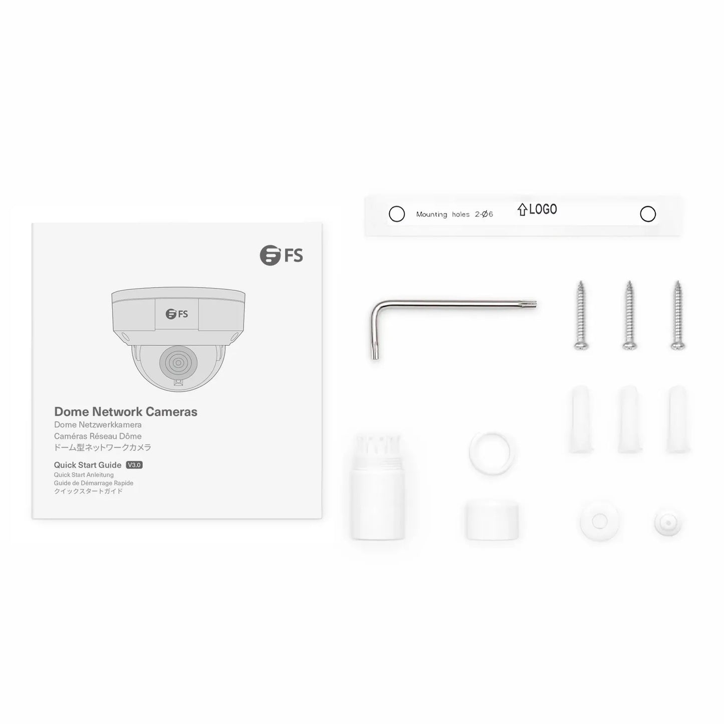 IPC301-8M-D Dome Camera, with 2.8mm Fixed Lens, 8MP Resolution, Built-in Mic, 98ft Night Vision, Smart Intrusion Prevention, IP67 & IK10 PoE Network Camera