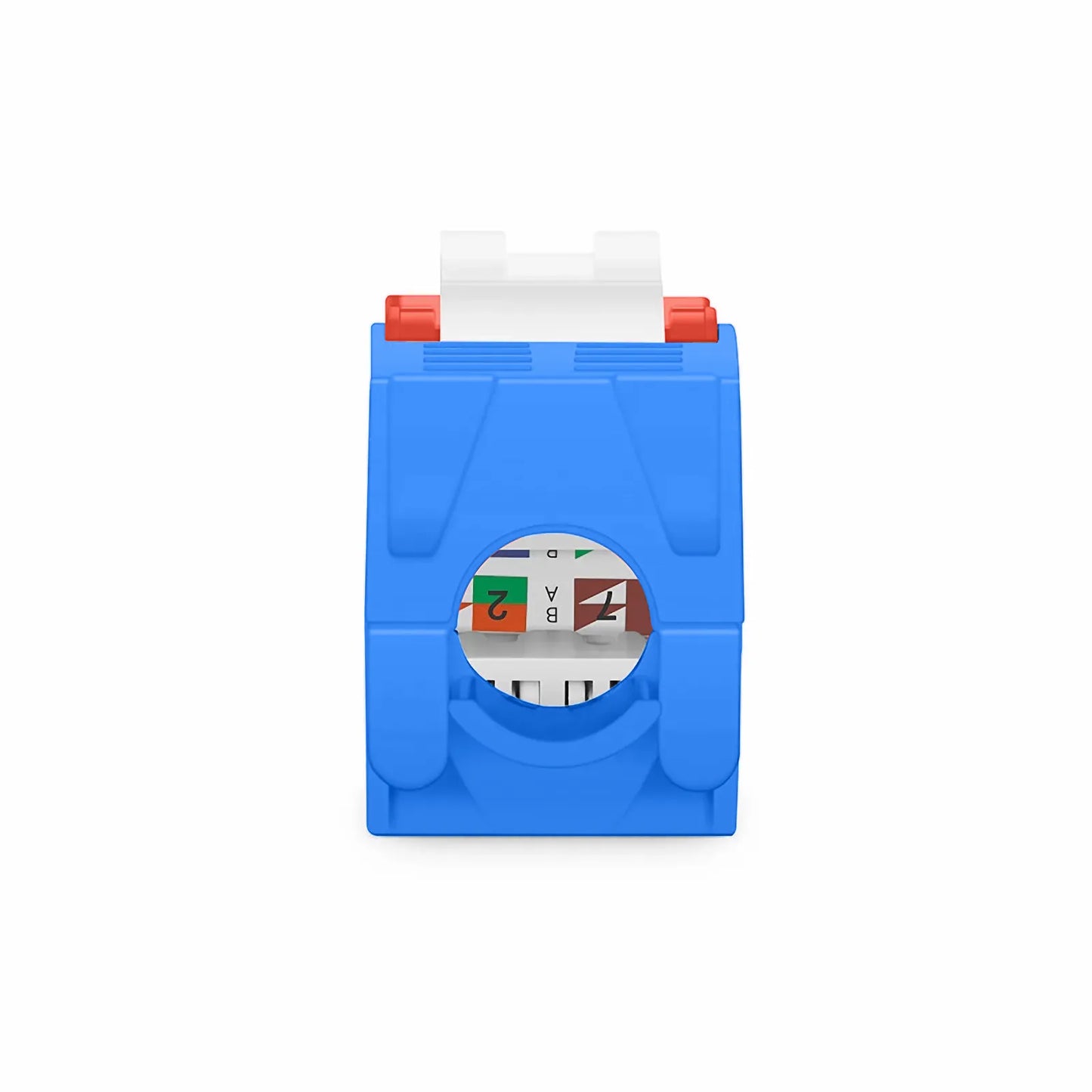Cat5e RJ45 (8P8C) Unshielded Toolless Keystone Jack Module, Blue (10 pcs/Pack)