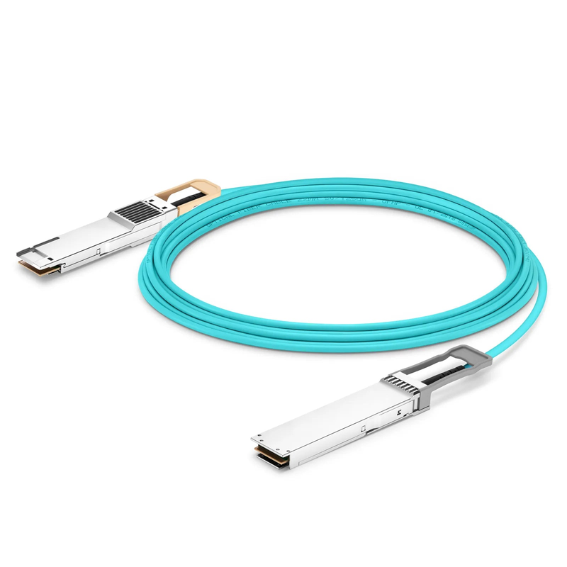 Refurb Squared 30m (98ft) Cisco Compatible 400G OSFP 8 x 50G PAM4 Flat Top to 400G QSFP-DD 8 x 50G PAM4 Active Optical Cable
