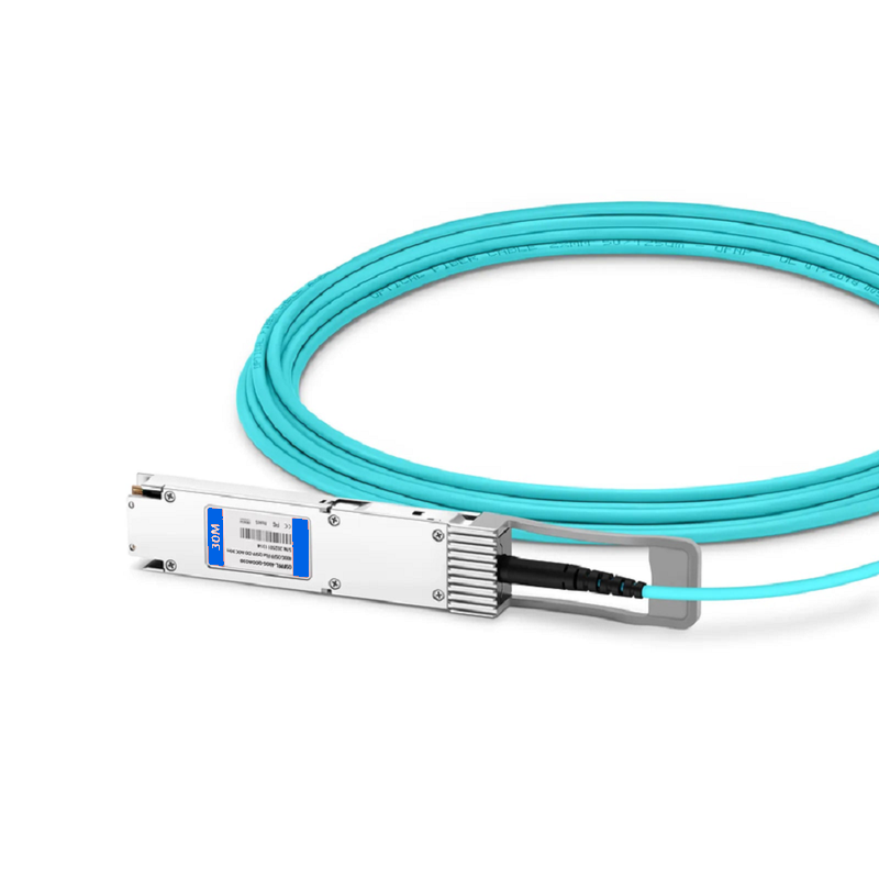 Refurb Squared 30m (98ft) Cisco Compatible 400G OSFP 8 x 50G PAM4 Flat Top to 400G QSFP-DD 8 x 50G PAM4 Active Optical Cable