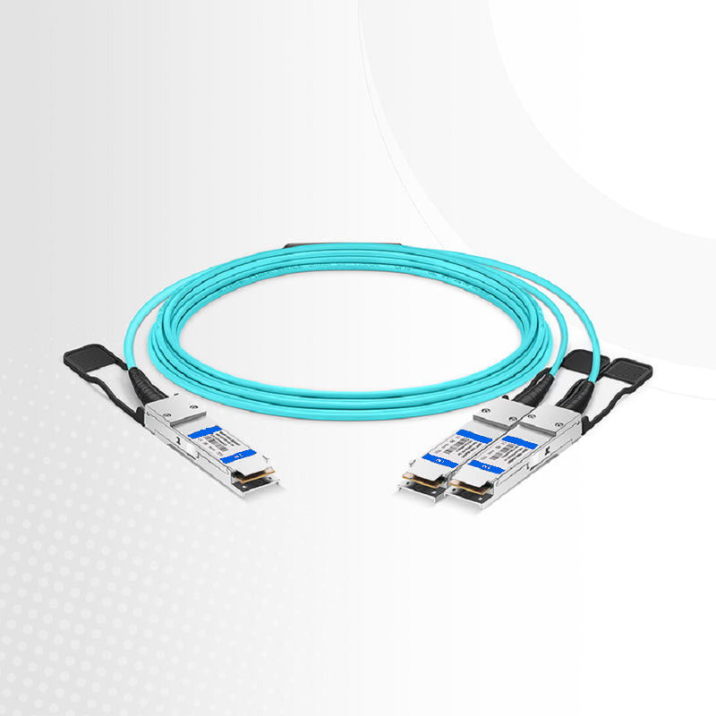 Refurb Squared 30m (98ft) NVIDIA/Mellanox MFA7A20-C030 Compatible 100G QSFP28 4 x 25G NRZ to 2 x 50G QSFP28 2 x 25G NRZ Ethernet Active Optical Breakout Cable