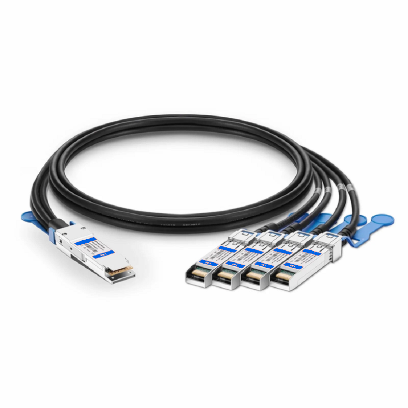 Refurb Squared 1m (3ft) NVIDIA/Mellanox Compatible 40G QSFP+ to 4 x 10G SFP+ Ethernet Active Direct Attach Copper Breakout Cable