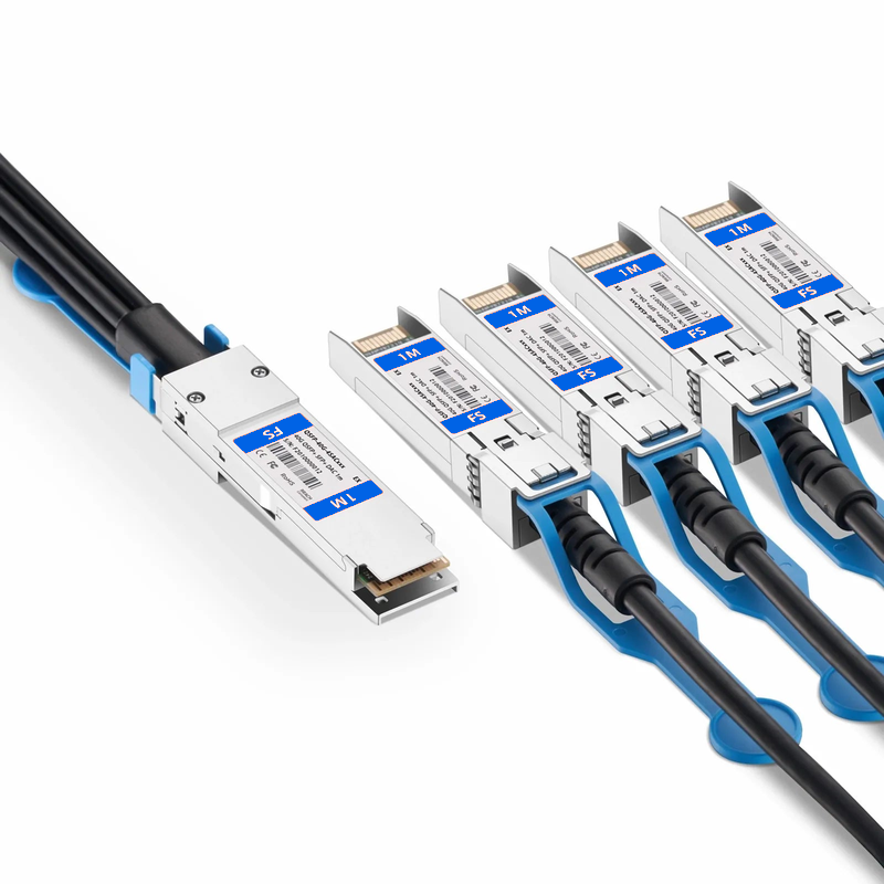 Refurb Squared 1m (3ft) Extreme Compatible 40G QSFP+ to 4 x 10G SFP+ Active Direct Attach Copper Breakout Cable
