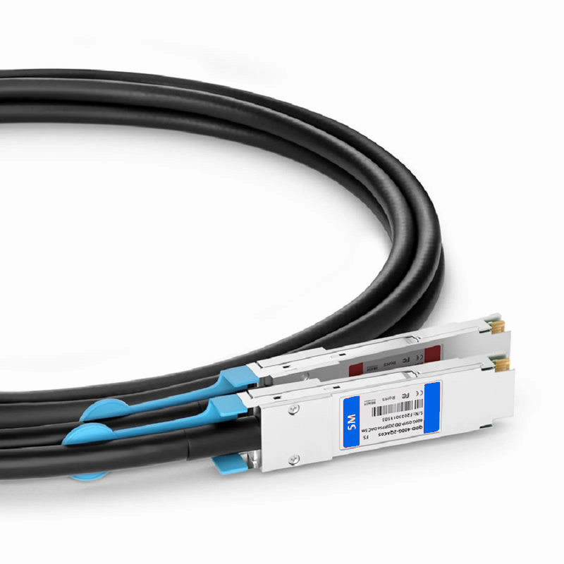 Refurb Squared 2m (7ft) NVIDIA/Mellanox Compatible 400G QSFP-DD 8 x 50G PAM4 to 2 x 200G QSFP56 4 x 50G PAM4 Ethernet Active Direct Attach Copper Breakout Cable