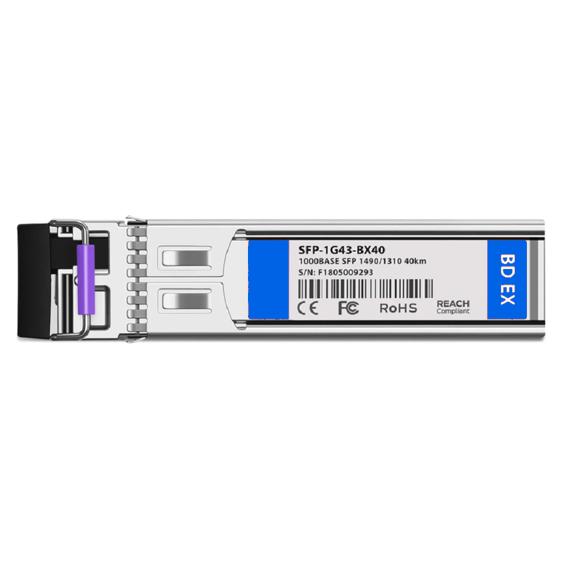 Refurb Squared Cisco GLC-BX40-UA Compatible 1000BASE-BX-U SFP BiDi 1310nm-TX/1490nm-RX 40km DOM Simplex LC/UPC SMF Optical Transceiver Module