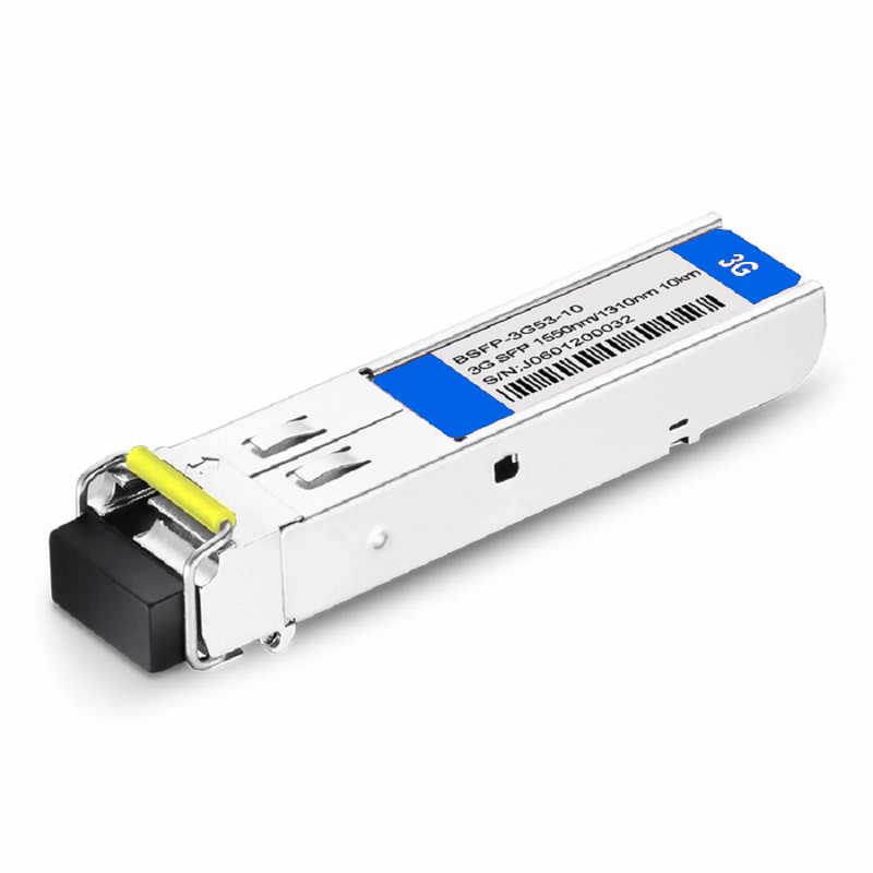Refurb Squared 3Gb/s MSA BiDi SFP 1550nm-TX/1310nm-RX 10km DOM Simplex LC SMF Video Pathological Patterns Optical Transceiver Module for SD/HD/3G-SDI