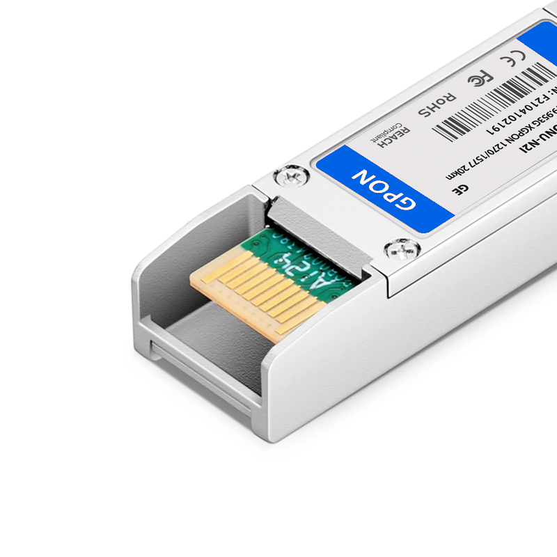 Refurb Squared Generic Compatible XGSPON ONU SFP+ 1270nm-TX/1577nm-RX 9.953G-TX/9.953G-RX Class N2 20km DOM Simplex SC/UPC SMF Optical Transceiver Module (Industrial)