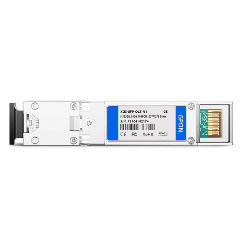 Refurb Squared Generic Compatible XGSPON OLT SFP+ 1577nm-TX/1270nm-RX 9.953G-TX/9.953G-RX Class N1 20km DOM Simplex SC/UPC SMF Optical Transceiver Module