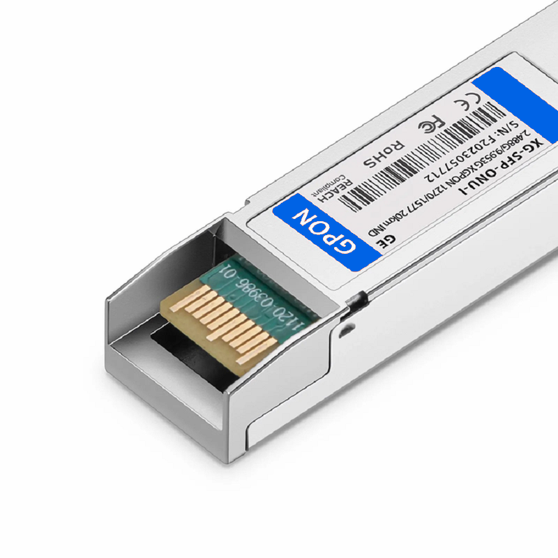 Refurb Squared Generic Compatible XGPON ONU SFP+ 1270nm-TX/1577nm-RX 2.488G-TX/9.953G-RX Class N1/N2a/E1/E2a 20km DDM Simplex SC/UPC SMF Optical Transceiver Module (Industrial)