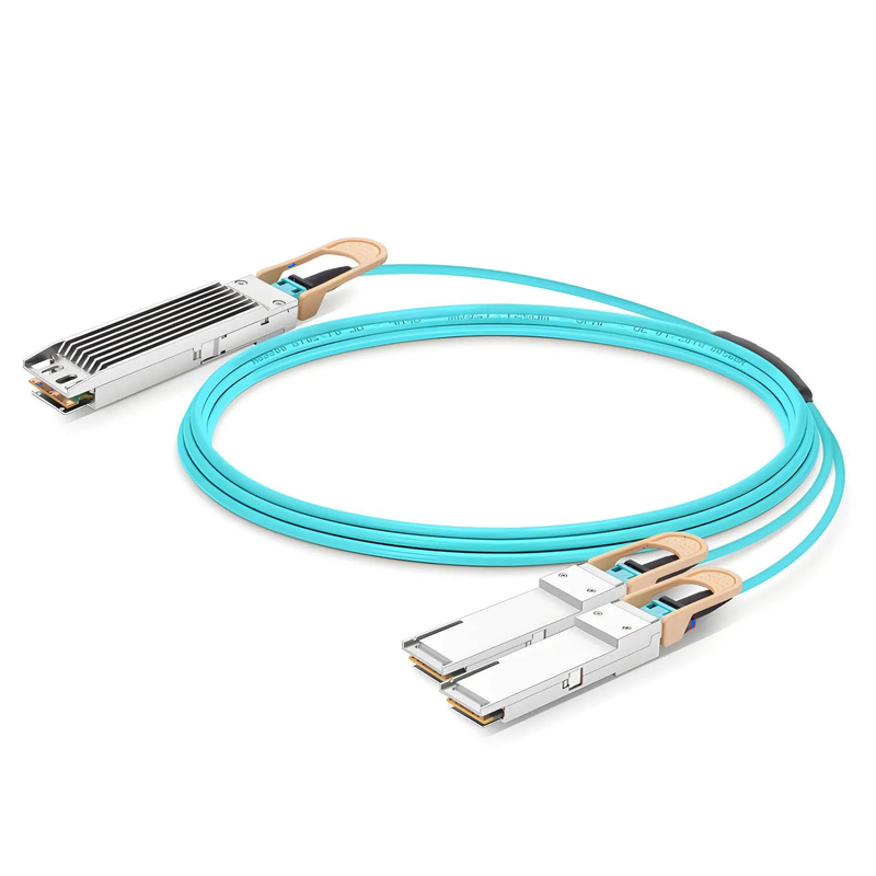 Refurb Squared 15m (49ft) NVIDIA/Mellanox MFA7U10-H015 Compatible 400G OSFP 8 x 50G PAM4 Finned Top to 2 x 200G QSFP56 4 x 50G PAM4 InfiniBand HDR Active Optical Breakout Cable for Quantum-2 Switches and ConnectX-6 HCA