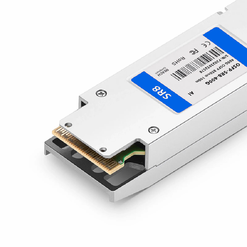 Refurb Squared Arista Networks OSFP-400G-SR8 Compatible 400GBASE-SR8 OSFP Finned Top 8 x 50G PAM4 850nm 100m DOM MPO-16/APC MMF Optical Transceiver Module