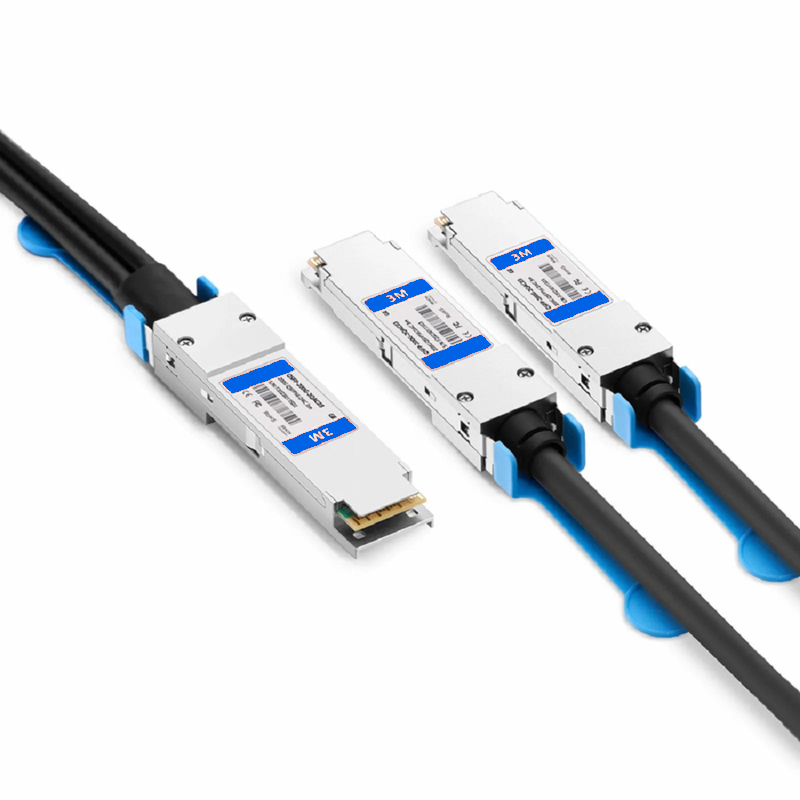 Refurb Squared 5m (16ft) 400G QSFP-DD 8 x 50G PAM4 to 2 x 200G QSFP56 4 x 50G PAM4 Active Direct Attach Copper Breakout Cable forFOSwitches