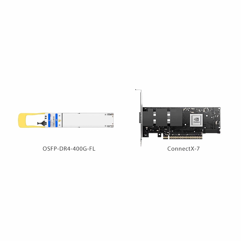 Refurb Squared NVIDIA/Mellanox MMS4X00-NS400 Compatible 400GBASE-DR4 OSFP Flat Top 4 x 100G PAM4 1310nm 500m DOM MPO-12/APC SMF Ethernet Optical Transceiver Module