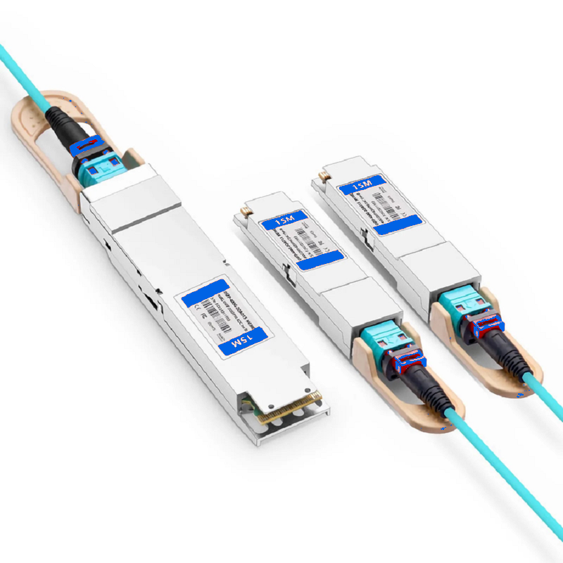 Refurb Squared 2m (7ft) NVIDIA/Mellanox MFS1S50-V002E Compatible 200G QSFP56 4 x 50G PAM4 to 2 x 100G QSFP56 2 x 50G PAM4 Ethernet Active Optical Breakout Cable for QM8790/8700 Switches and ConnectX-6 HCA