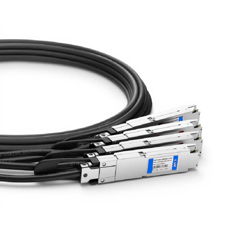 Refurb Squared 0.5m (2ft) NVIDIA/Mellanox MCP7Y50-N0005 Compatible 800G OSFP 8 x 100G PAM4 Finned Top to 4 x 200G OSFP 2 x 100G PAM4 Finned Top Ethernet Passive Direct Attach Copper Breakout Cable