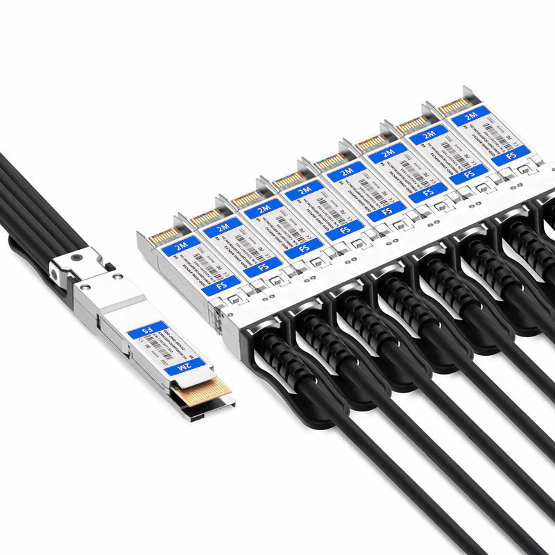 Refurb Squared 2m (7ft) Generic Compatible 200G QSFP-DD 8 x 25G NRZ to 8 x 25G SFP28 25G NRZ Passive Direct Attach Copper Breakout Cable
