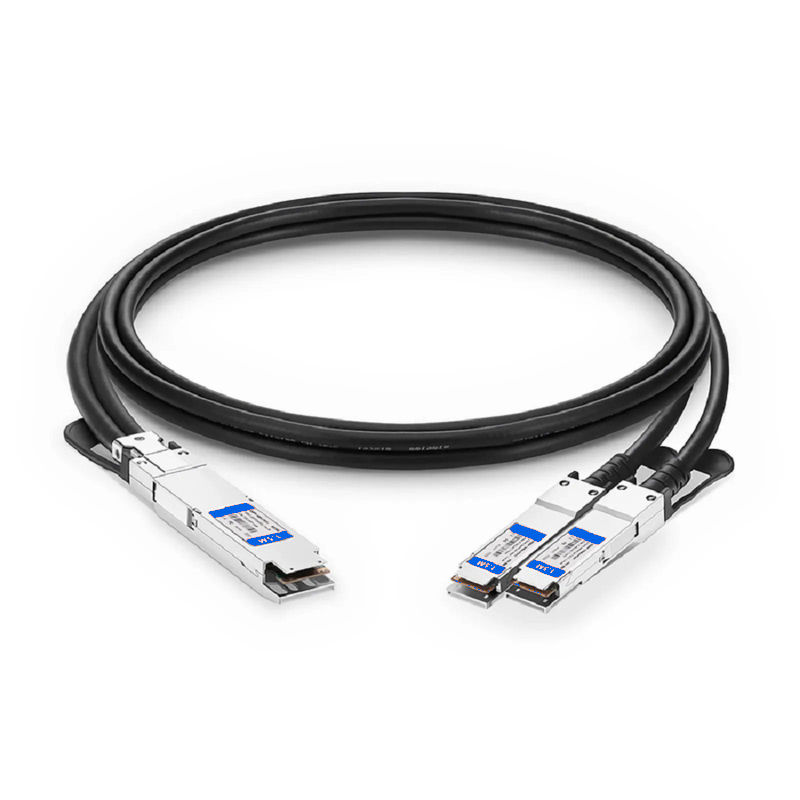 Refurb Squared 1.5m (5ft) Arista Networks Compatible 400G OSFP 8 x 50G PAM4 Finned Top to 2 x 200G QSFP56 4 x 50G PAM4 Passive Direct Attach Copper Breakout Cable