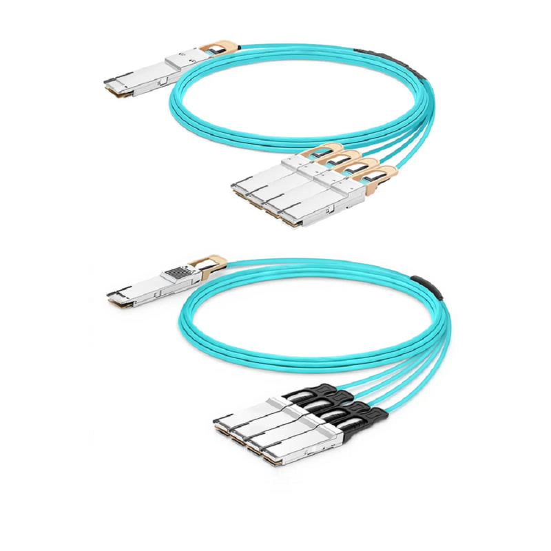 Refurb Squared 2m (7ft) Arista Networks Compatible 400G QSFP-DD 8 x 50G PAM4 to 4 x 100G QSFP28 4 x 25G NRZ Active Optical Breakout Cable