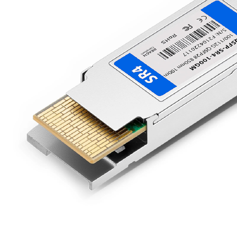 Refurb Squared Brocade AFBR-89CEHZ Compatible 100GBASE-SR4 and 112GBASE-OTU4 QSFP28 Dual Rate 4 x 25G NRZ 850nm 100m DOM MPO-12/UPC MMF Optical Transceiver Module