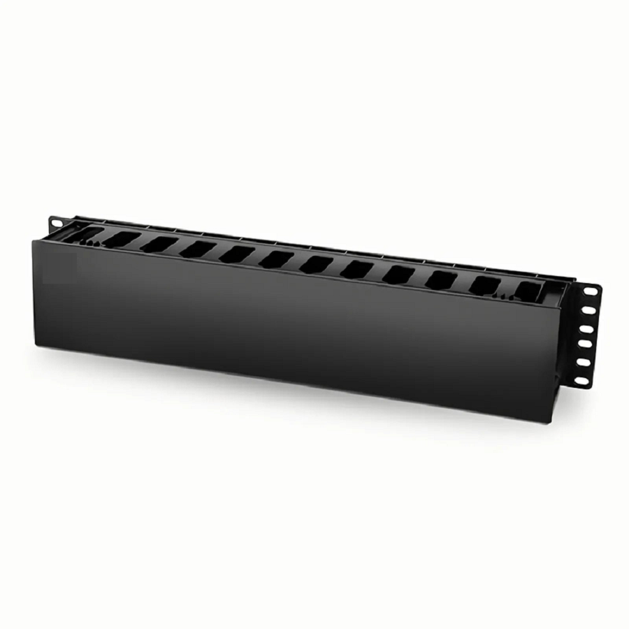 Refurb Squared Horizontal Single Sided Manager, 2RU, Finger Duct with Cover, 3.43 in. Depth