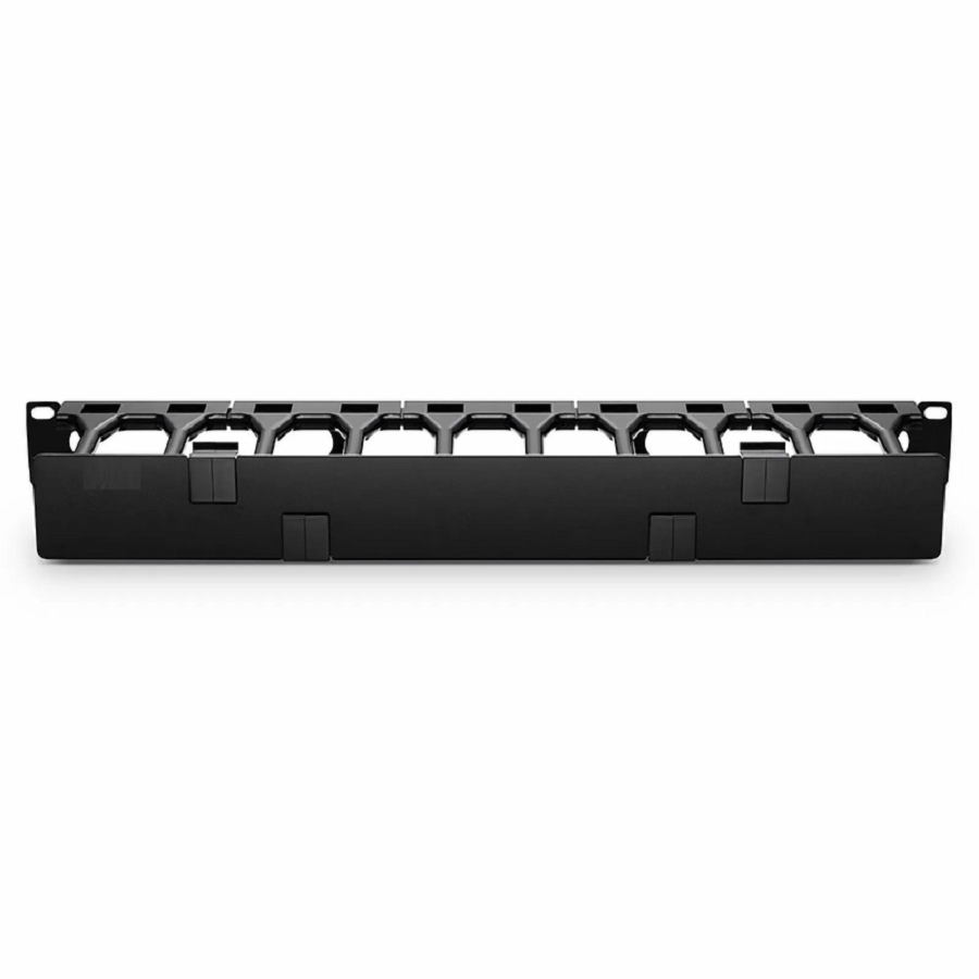 Refurb Squared Horizontal Single Sided Steel Manager, 1RU, Finger Duct with Cover, 4.44 in. Depth