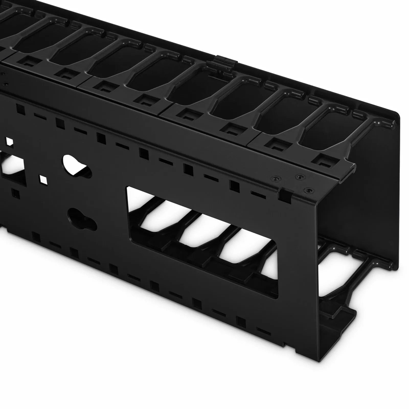 Refurb Squared Vertical Single Sided Steel Cable Manager, 45RU, Bend Radius Finger, 5.5 in. Wide
