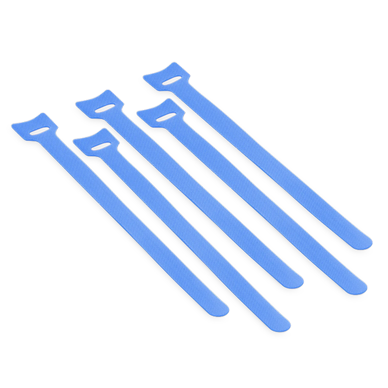 Refurb Squared 100Pcs/Pack 8in.L x 0.5in.W T-type Reusable Cable Ties, Blue