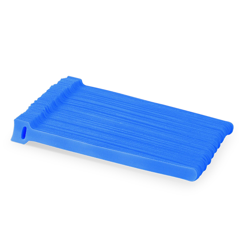 Refurb Squared 100Pcs/Pack 8in.L x 0.5in.W T-type Reusable Cable Ties, Blue