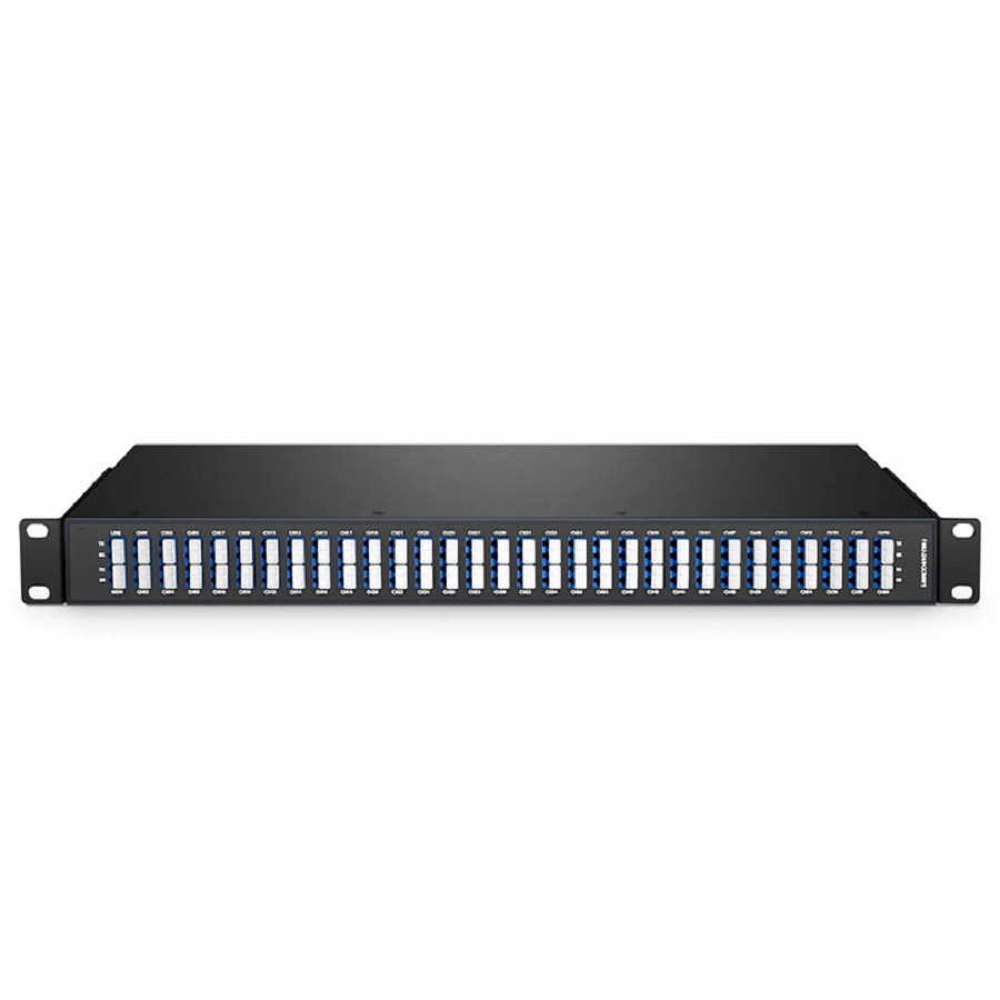 Refurb Squared 60 Channels Odd DWDM Mux Demux, Super C-band 100GHz 190.75-196.65THz, with Monitor Port, 6.0dB Typical IL, LC/UPC, Dual Fiber, FMU 1U Rack Mount
