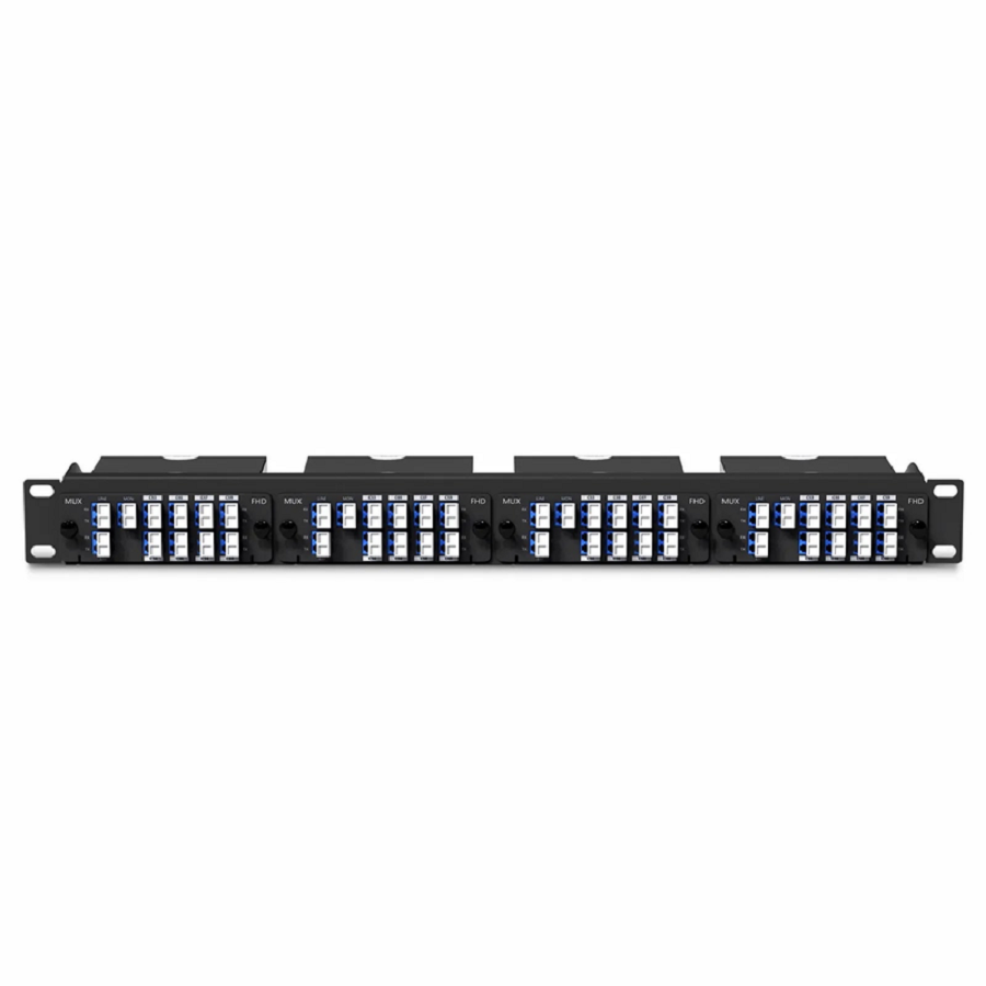 Refurb Squared 8 Channels DWDM Mux Demux, 100GHz C53-C60, with Monitor and Expansion Port, 2.4dB Typical IL, LC/UPC, Dual Fiber, High Density, FHDA Plug-in Module