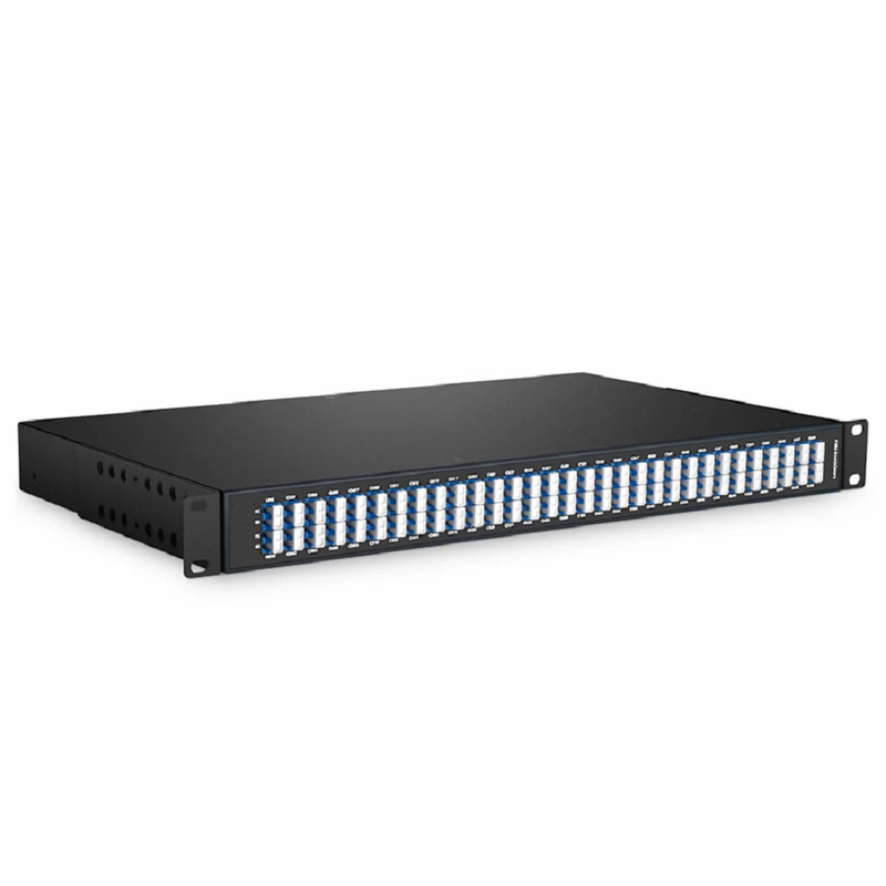 Refurb Squared 60 Channels Odd DWDM Mux Demux, Super C-band 100GHz 190.75-196.65THz, with Monitor Port, 6.0dB Typical IL, LC/UPC, Dual Fiber, FMU 1U Rack Mount
