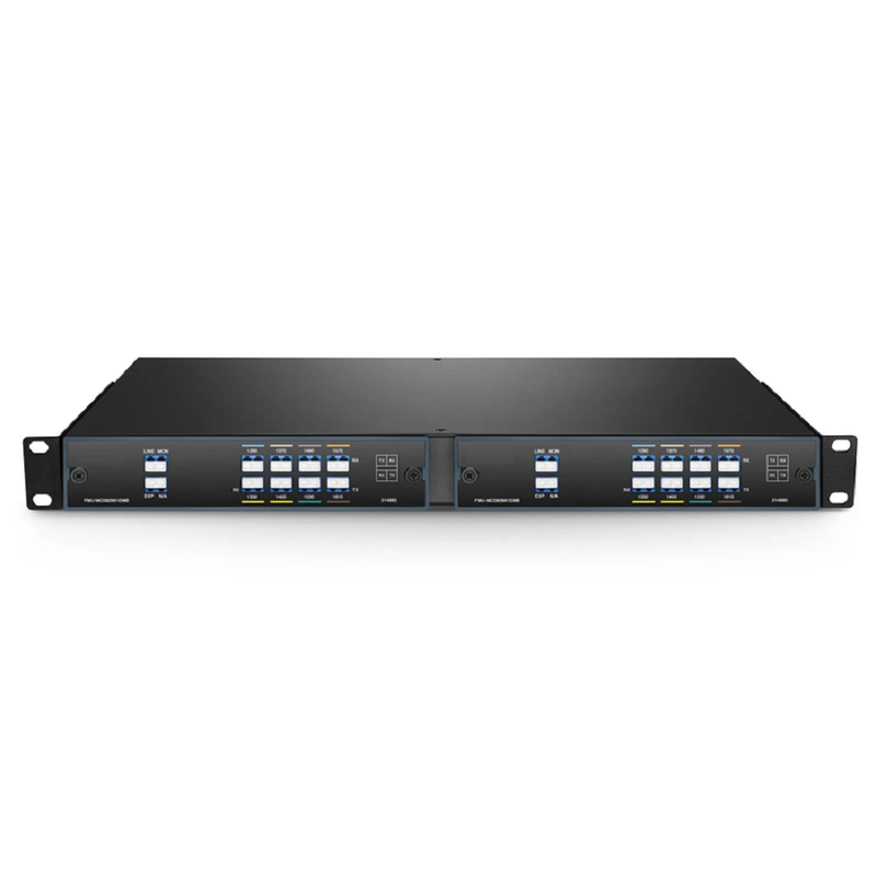 Refurb Squared 8 Channels CWDM Mux Demux, 1290-1610nm, with Monitor and Expansion Port, 4.5dB Typical IL, LC/UPC, Single Fiber, Side B, FMU Plug-in Module