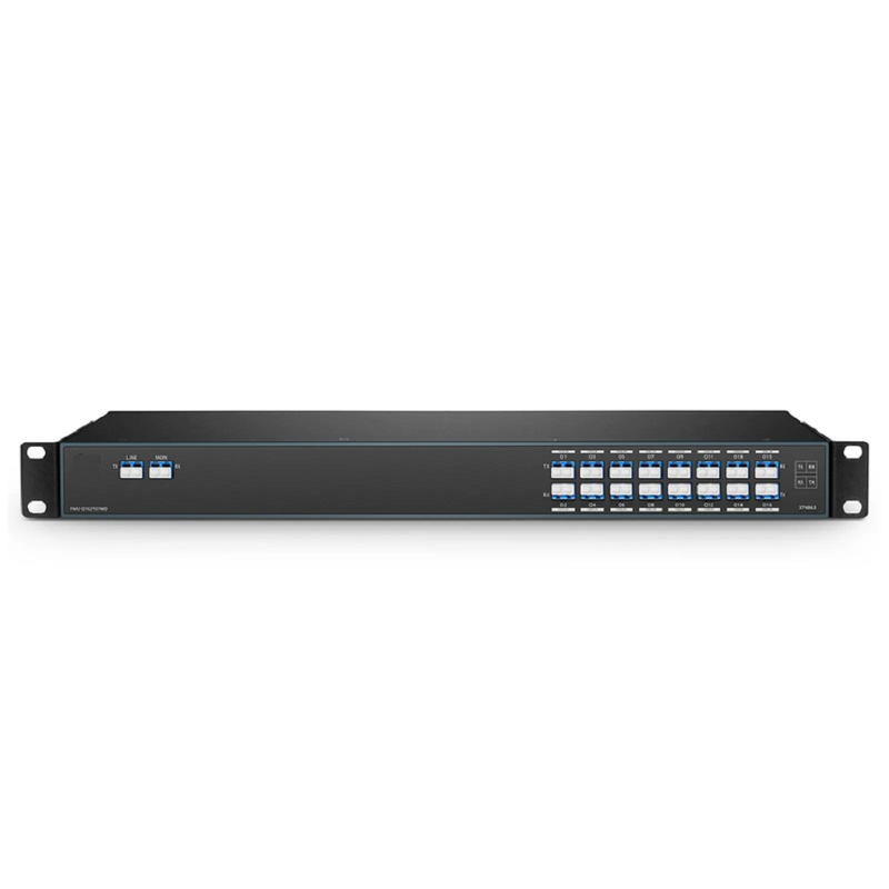 Refurb Squared 16 Channels DWDM Mux Demux, 100GHz C37-C52, with Monitor, Expansion and 1310nm Port, 4.6dB IL, LC/UPC, Dual Fiber, FMU 1U Rack Mount
