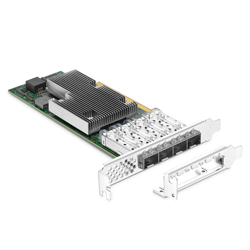 Refurb Squared BroadcomA® BCM957504-P425G Ethernet Network Interface Card, P425G 25GbE Quad-port SFP28, PCIe 4.0 x16, Standard & Low Profile