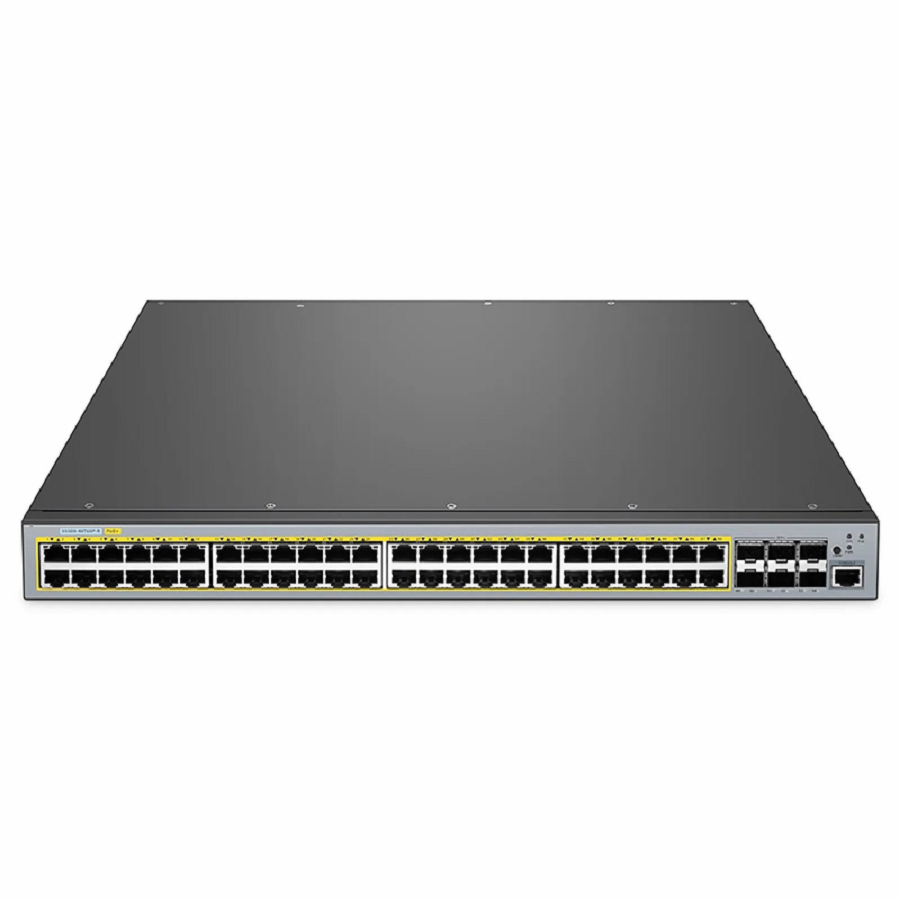 Refurb Squared S5500-48T6SP-R, 48-Port Gigabit Ethernet L3 PoE+ Switch, 48 x PoE+ Ports @760W, with 6 x 10Gb SFP+, Support Stacking