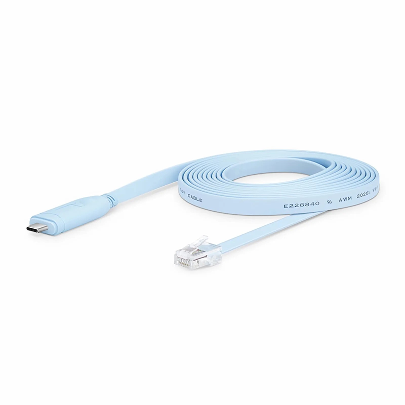 Refurb Squared 7ft (2m) USB C (Male) to RJ45 (Male) Console Cable, Blue