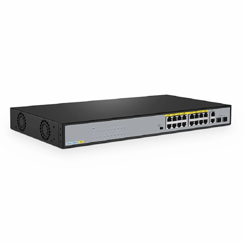 Refurb Squared S2500L-18T2F-P, 18-Port Gigabit Ethernet L2 Unmanaged PoE+ Switch, 16 x PoE+ Ports@240W, 2 x 1Gb RJ45, with 2 x 1Gb SFP Uplinks, Desktop/Rackmount