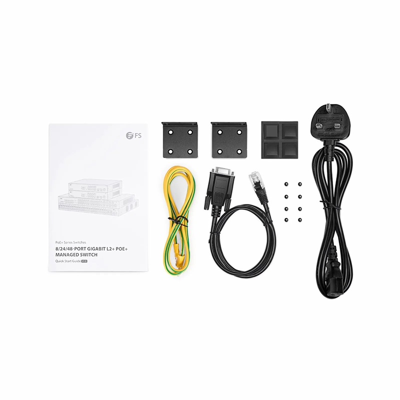 Refurb Squared S3400-24T4FP, 24-Port Gigabit Ethernet L2+ PoE+ Switch, 24 x PoE+ Ports @370W, with 4 x 1Gb Combo Uplinks, Support ERPS