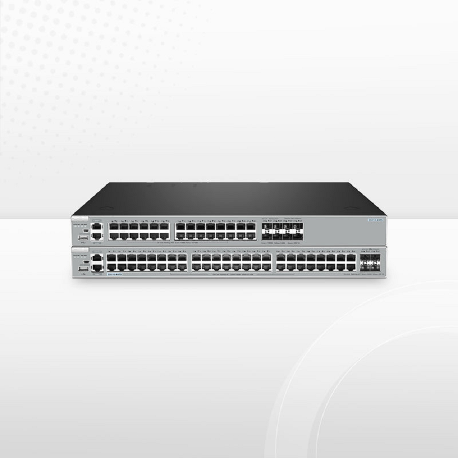 Refurb Squared S5810-28TS, 28-Port Gigabit Ethernet L3 Switch, 24 x Gigabit RJ45, 4 x RJ45/SFP Combo Ports, with 4 x 10Gb SFP+ Uplinks, Stackable Switch, Broadcom Chip