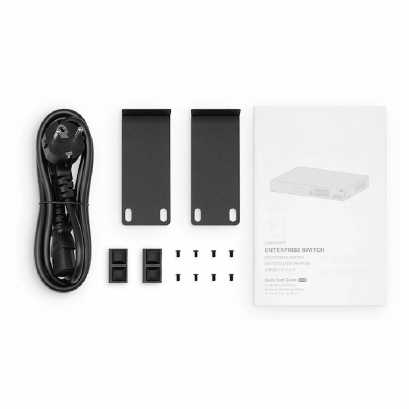 Refurb Squared S2805S-8TF, 8-Port Gigabit Ethernet L2 Smart Managed Switch, 8 x Gigabit RJ45, with 2 x 1Gb SFP Uplinks, Fanless