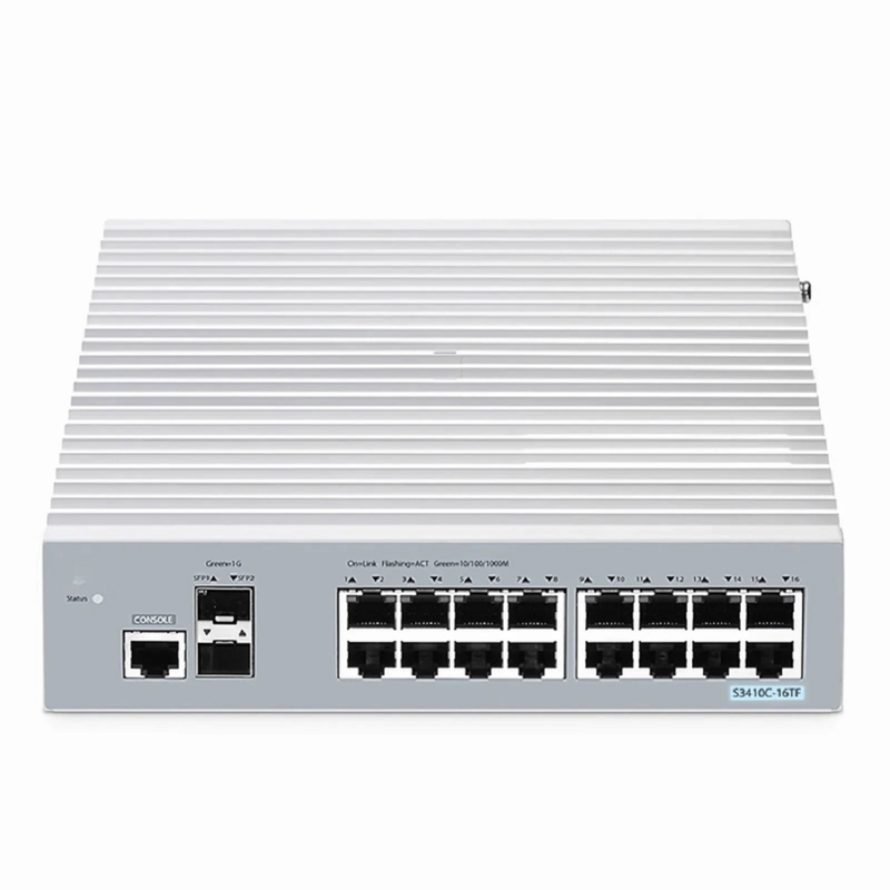 Refurb Squared S3410C-16TF, 16-Port Gigabit Ethernet L2+ Switch, 16 x 1Gb RJ45, with 2 x 1Gb SFP Uplinks, PicOSA®, Support MLAG, Broadcom Chip, Fanless