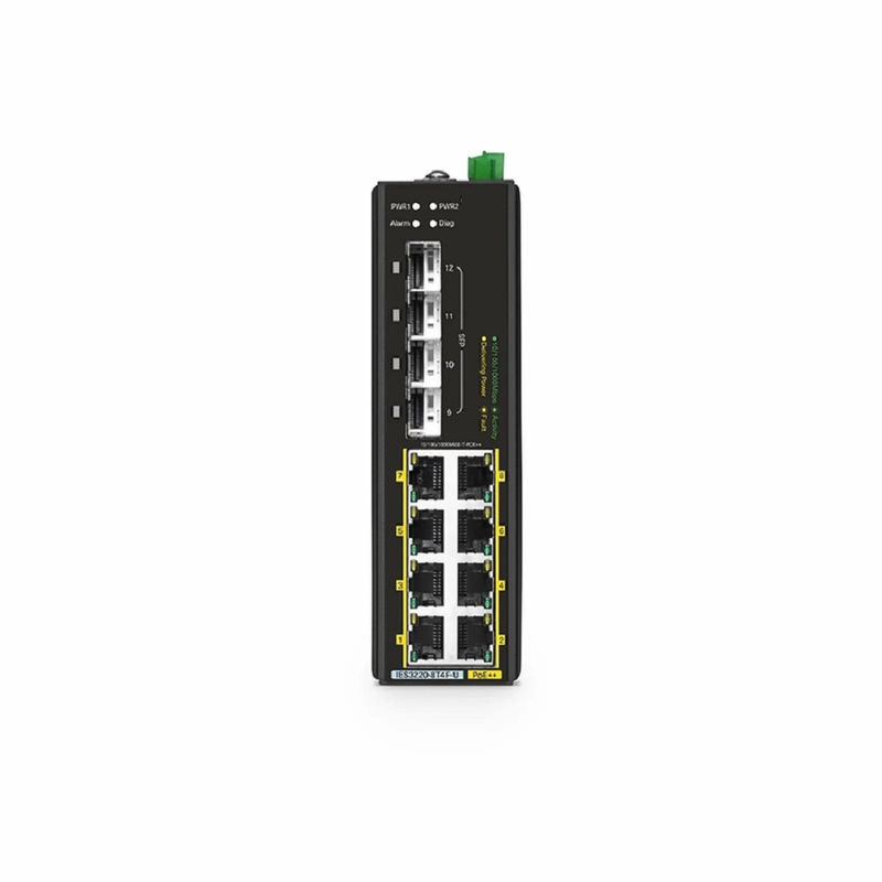 Refurb Squared IES3220-4T2F, 4-Port Gigabit Ethernet L2+ Managed Industrial Switch, 4 x 10/100/1000BASE-T, with 2 x 1Gb SFP, -40 to 75A°C Operating Temperature