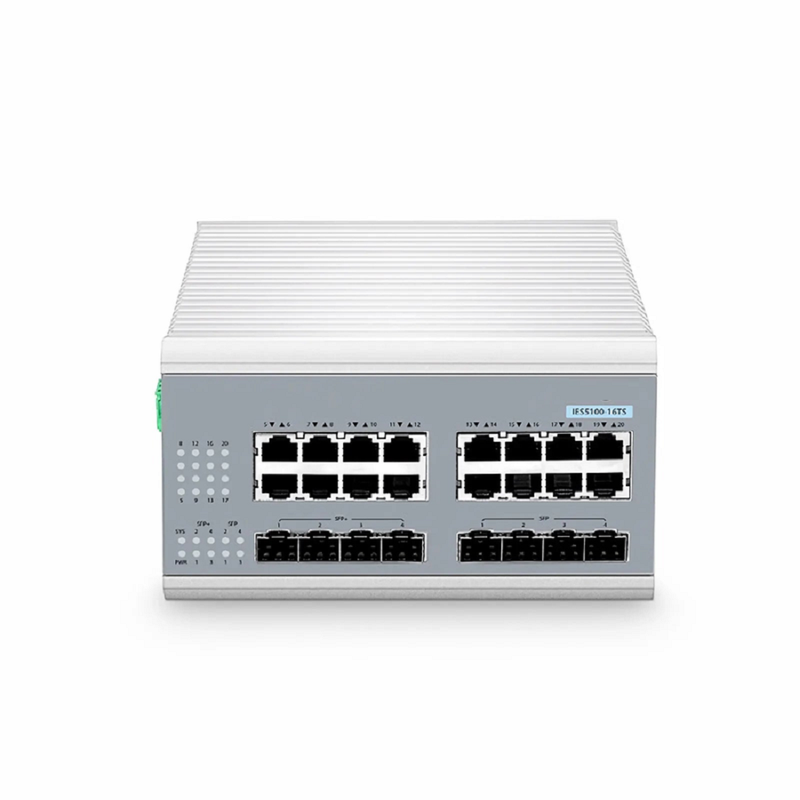 Refurb Squared IES5100-16TS, 16-Port Gigabit Ethernet L2+ Managed Industrial Switch, 16 x 10/100/1000BASE-T, with 4 x 1Gb SFP and 4 x 10Gb SFP+, -40 to 75A°C Operating Temperature