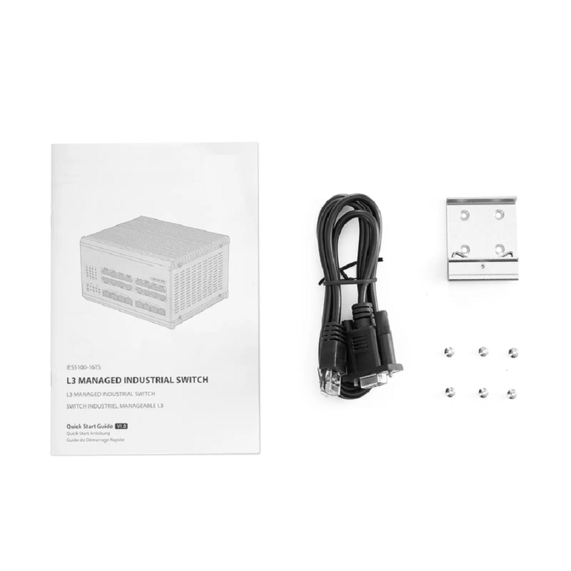 Refurb Squared IES5100-16TS, 16-Port Gigabit Ethernet L2+ Managed Industrial Switch, 16 x 10/100/1000BASE-T, with 4 x 1Gb SFP and 4 x 10Gb SFP+, -40 to 75A°C Operating Temperature