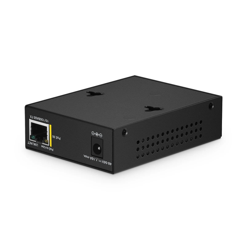 Refurb Squared IES1110W-2PD, 1-Port 10/100M Fast Ethernet Long Reach PoE over UTP Injector, 1 x PoE+ Input to 1 x 10/100BASE-T RJ45 Output, -20 to 70A°C Operating Temperature