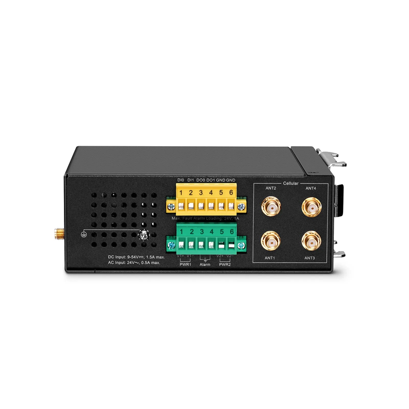 Refurb Squared IWG5100D-5TD, 5-Port Gigabit Ethernet Industrial 5G NR Cellular Wireless Gateway, with 5 x 10/100/1000BASE-T RJ45, 3 LAN Ports, 1 LAN/WAN Port, 1 WAN Port, Support Dual-SIM and IPSec VPN