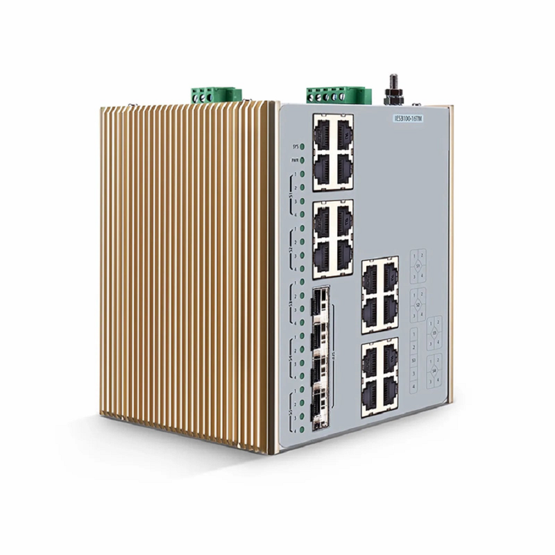 Refurb Squared IES3100-16TM, 16-Port Gigabit Ethernet L2 Managed Industrial Switch, 16 x 10/100/1000BASE-T, with 4 x 1/2.5Gb SFP, -40 to 85A°C Operating Temperature