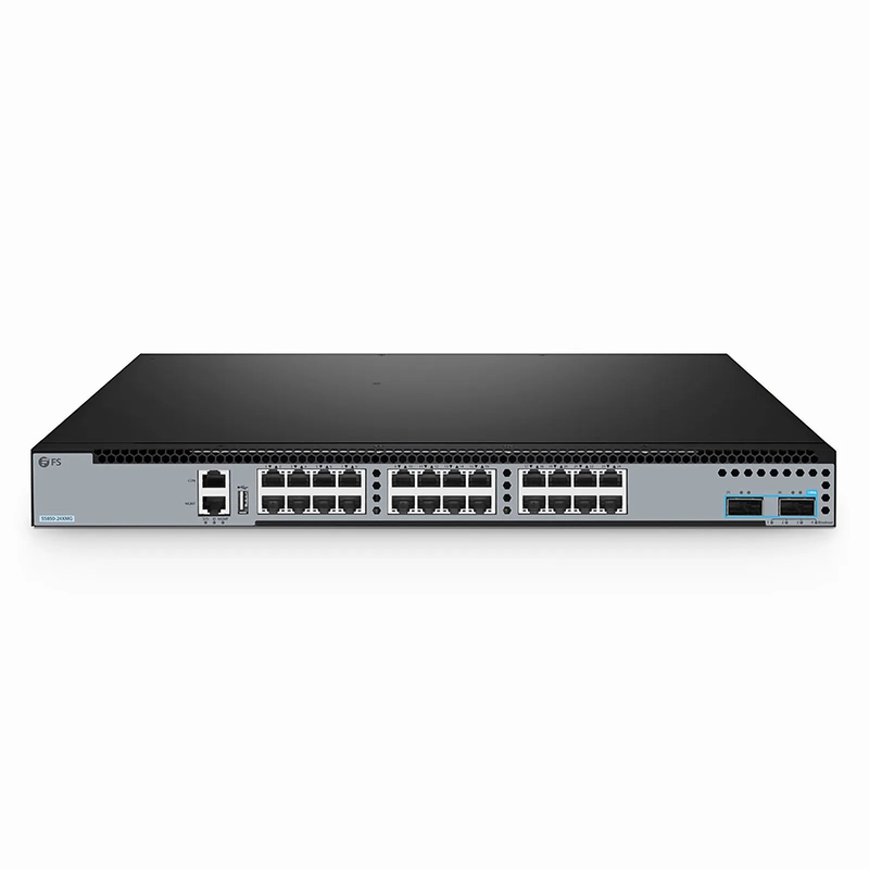 Refurb Squared S5850-24XMG, 24-Port Ethernet L3 Switch, 24 x 10GBASE-T/Multi-Gigabit, with 2 x 100Gb QSFP28, Support MPLS&MLAG
